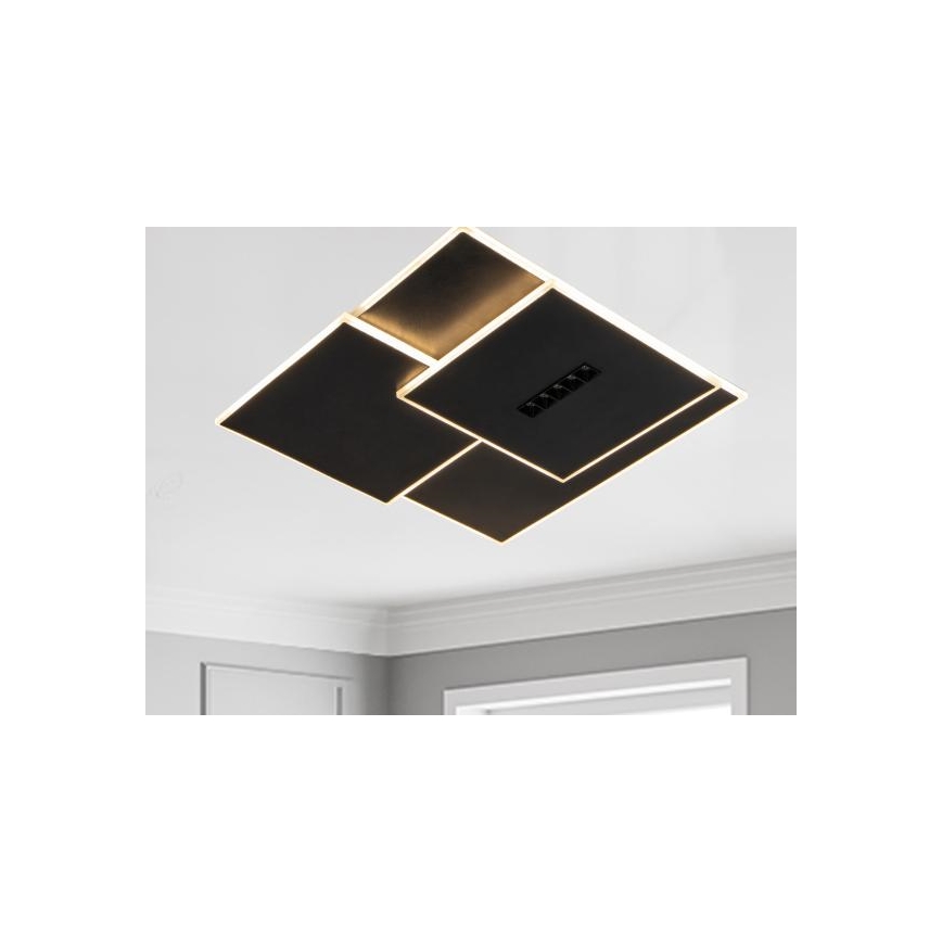 LED Stmívatelné stropní svítidlo LED/95W/230V 3000-6500K černá + dálkové ovládání