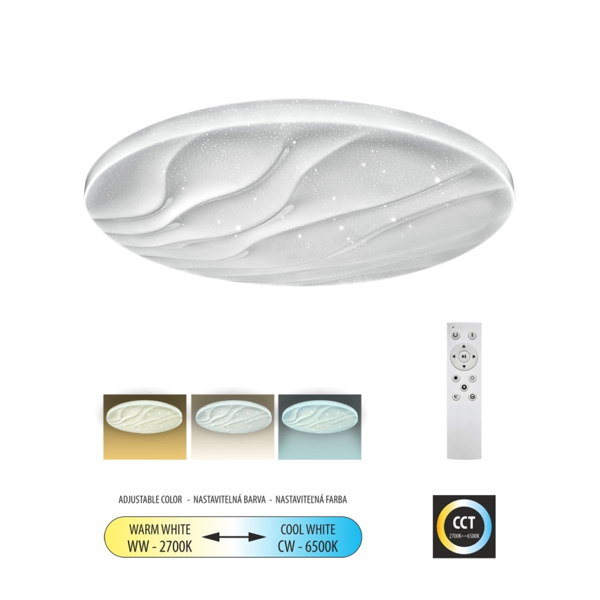 LED Stmívatelné stropní svítidlo LIKA LED/60W/230V 2700-6500K pr. 58 cm + dálkové ovládání