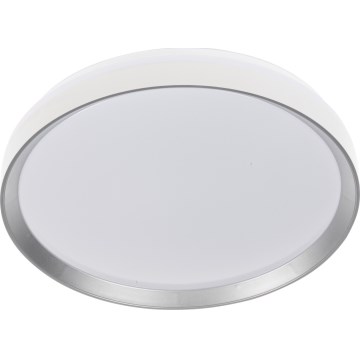LED Stmívatelné stropní svítidlo LIXAN LED/47W/230V 3000-6500K pr. 38,6 cm bílá/stříbrná + dálkové ovládání