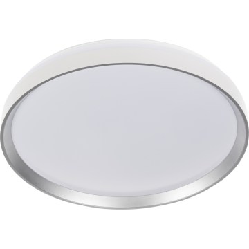 LED Stmívatelné stropní svítidlo LIXAN LED/65W/230V 3000-6500K pr. 48,6 cm bílá/stříbrná + dálkové ovládání