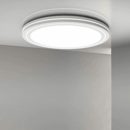LED Stmívatelné koupelnové stropní svítidlo MARIAN LED/72W/230V pr. 48 cm 3000-6000K IP44 + dálkové ovládání