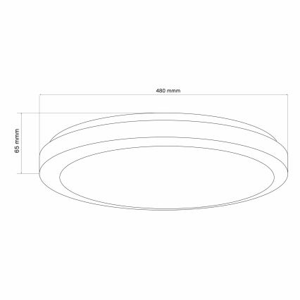 LED Stmívatelné koupelnové stropní svítidlo MARIAN LED/72W/230V pr. 48 cm 3000-6000K IP44 + dálkové ovládání