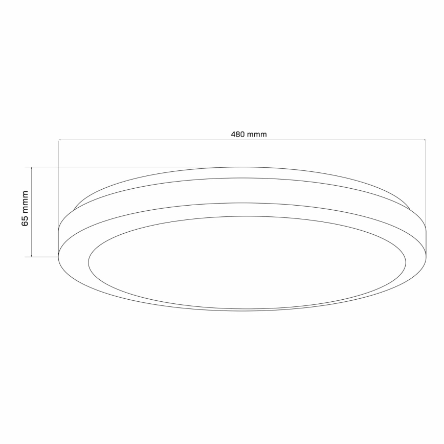 LED Stmívatelné koupelnové stropní svítidlo MARIAN LED/72W/230V pr. 48 cm 3000-6000K IP44 + dálkové ovládání