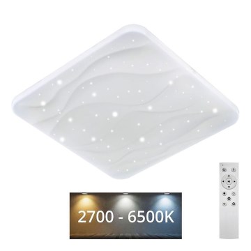 LED Stmívatelné stropní svítidlo NERIS LED/60W/230V 2700-6500K 53x53 cm + dálkové ovládání