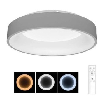 LED Stmívatelné stropní svítidlo NEST LED/40W/230V 3000-6500K šedá + dálkové ovládání