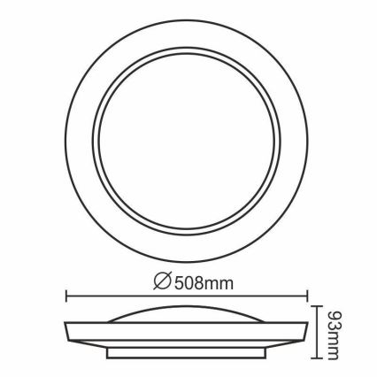 LED Stmívatelné stropní svítidlo OPAL LED/24W/230V + dálkové ovládání