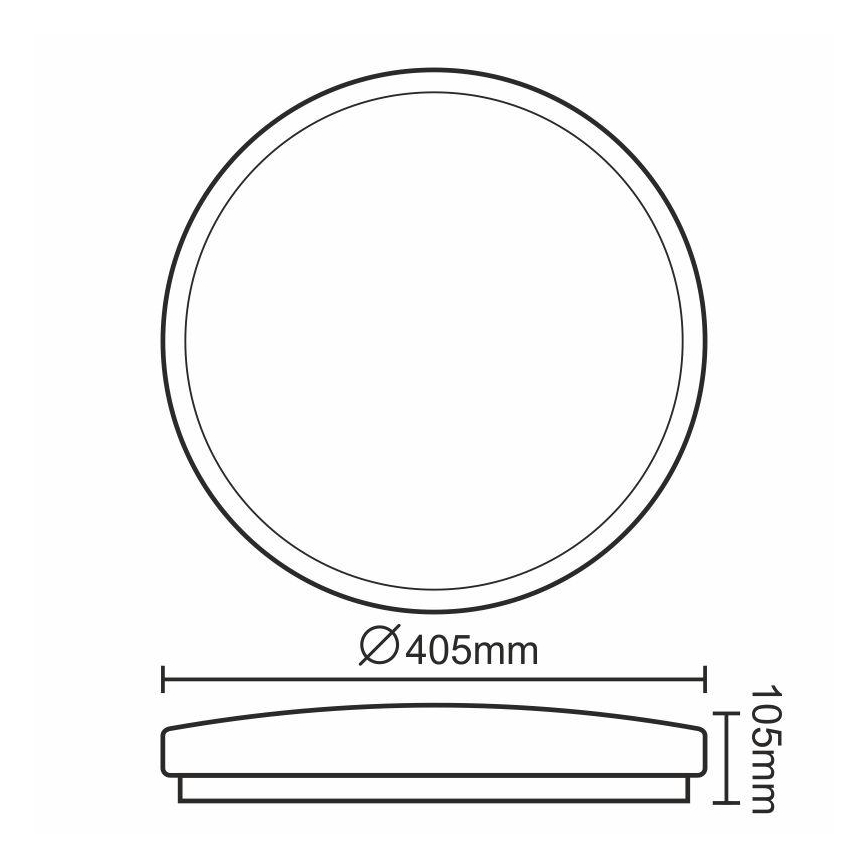 LED Stmívatelné stropní svítidlo OPAL LED/24W/230V + dálkové ovládání