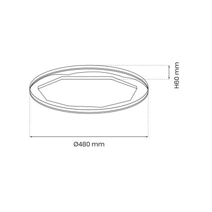 LED Stmívatelné stropní svítidlo OPTIMA LED/52W/230V 3000-6000K + dálkové ovládání