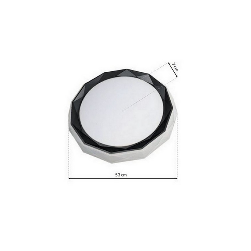 LED Stmívatelné stropní svítidlo OSCAR LED/45W/230V 3000-6000K černá + dálkové ovládání