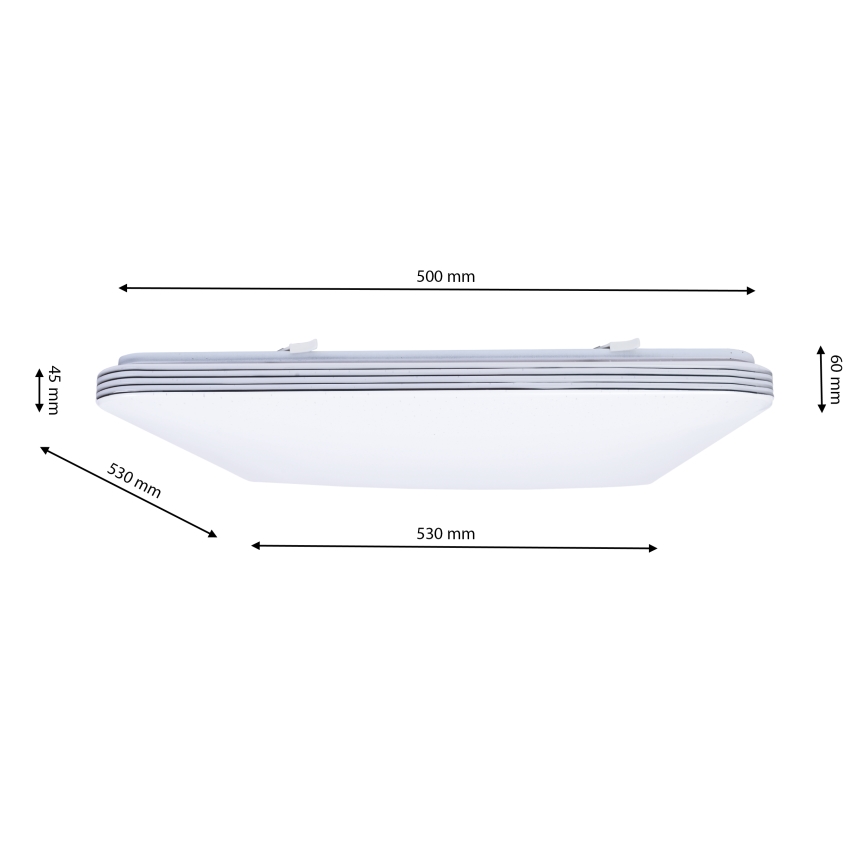 LED Stmívatelné stropní svítidlo PALERMO LED/72W/230V + dálkové ovládání