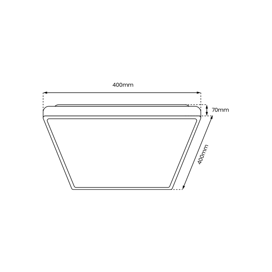 LED Stmívatelné stropní svítidlo QUADRO LED/38W/230V 3000-6000K bílá/černá + dálkové ovládání