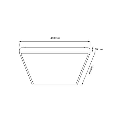 LED Stmívatelné stropní svítidlo QUADRO LED/38W/230V 3000-6000K bílá + dálkové ovládání