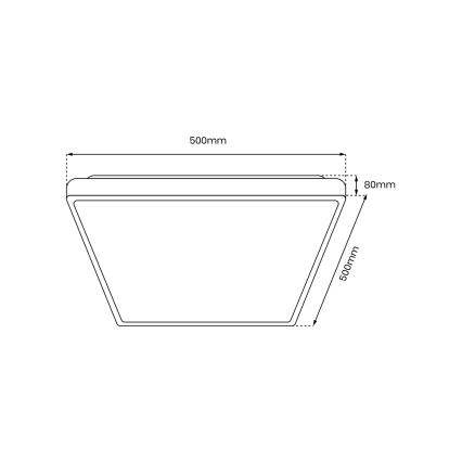 LED Stmívatelné stropní svítidlo QUADRO LED/66W/230V 3000-6000K bílá/černá + dálkové ovládání