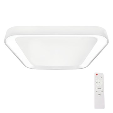 LED Stmívatelné stropní svítidlo QUADRO LED/66W/230V 3000-6000K bílá + dálkové ovládání