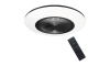 LED Stmívatelné stropní svítidlo s ventilátorem ARIA LED/38W/230V 3000-6000K černá/bílá + dálkové ovládání