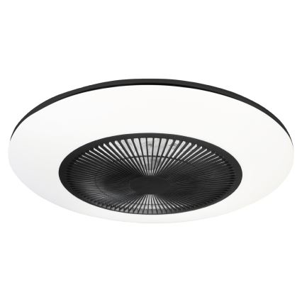 LED Stmívatelné stropní svítidlo s ventilátorem ARIA LED/38W/230V 3000-6000K černá/bílá + dálkové ovládání