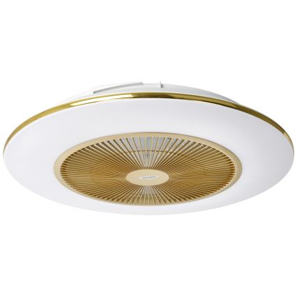 LED Stmívatelné stropní svítidlo s ventilátorem ARIA LED/38W/230V 3000-6000K zlatá + dálkové ovládání