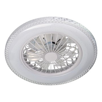 LED Stmívatelné stropní svítidlo s ventilátorem EGYPT LED/48W/230V 3000-6500K bílá + dálkové ovládání