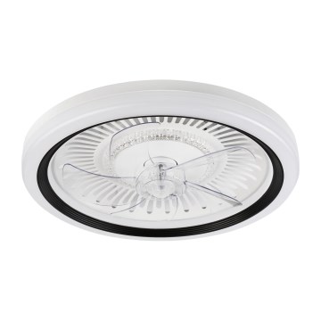LED Stmívatelné stropní svítidlo s ventilátorem GEMMA LED/37W/230V bílá + dálkové ovládání