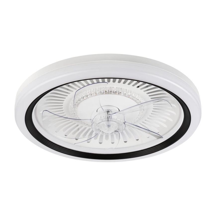 LED Stmívatelné stropní svítidlo s ventilátorem GEMMA LED/37W/230V bílá + dálkové ovládání