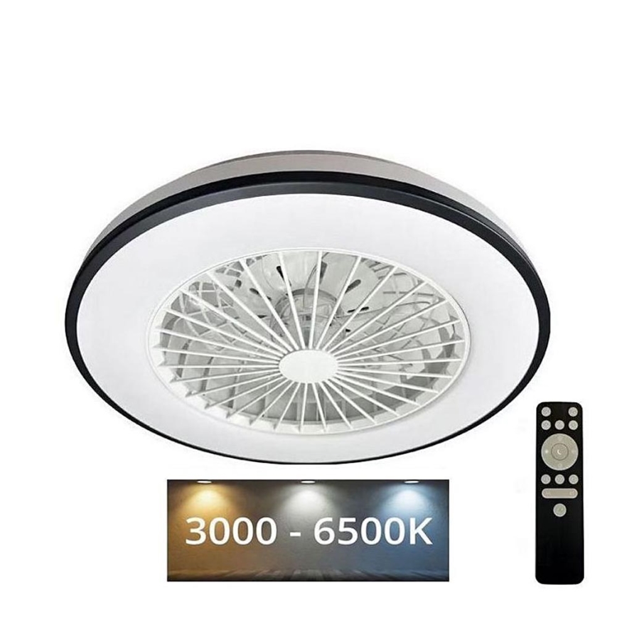 LED Stmívatelné stropní svítidlo s ventilátorem OPAL LED/48W/230V 3000-6500K + dálkové ovládání