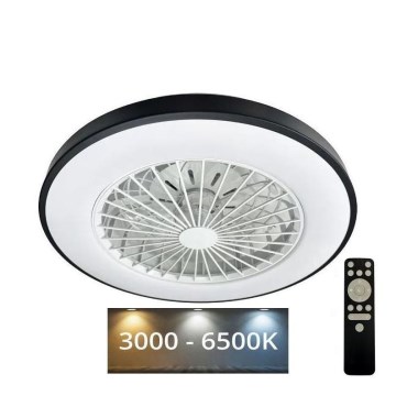 LED Stmívatelné stropní svítidlo s ventilátorem OPAL LED/48W/230V 3000-6500K + dálkové ovládání