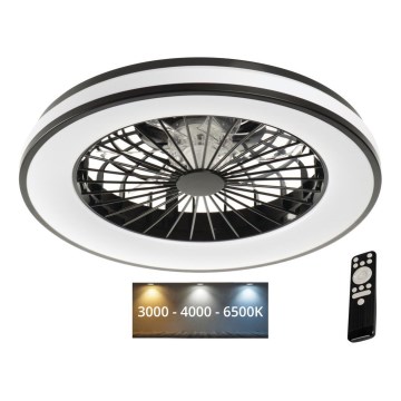 LED Stmívatelné stropní svítidlo s ventilátorem PLAVE LED/48W/230V 3000/4000/6500K + dálkové ovládání