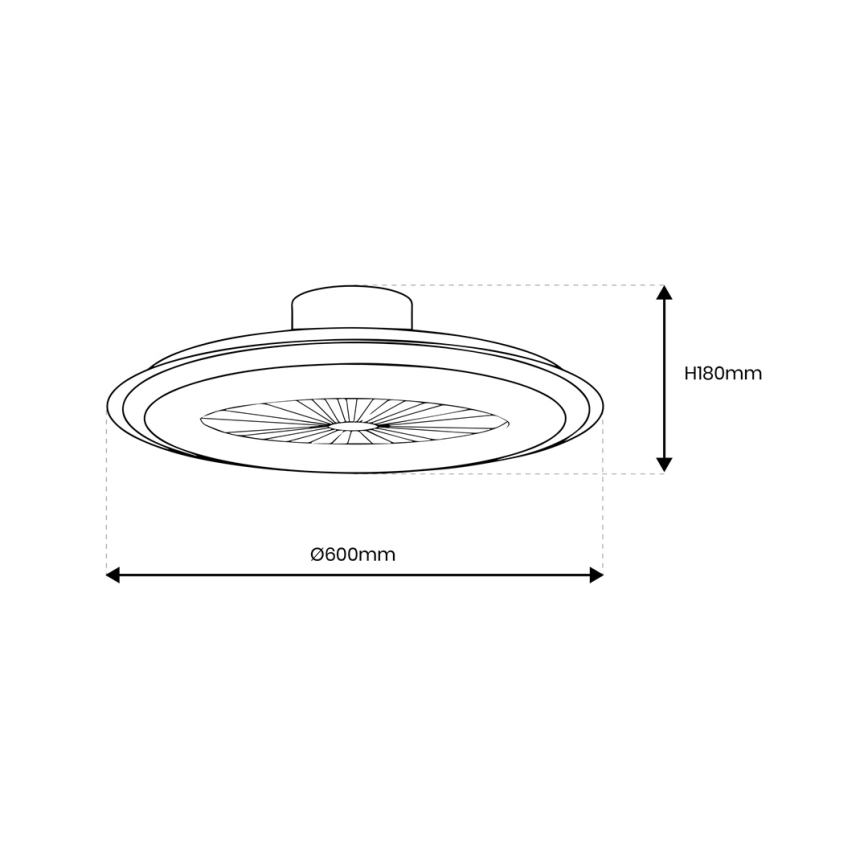 LED Stmívatelné stropní svítidlo s ventilátorem ZEPHYR LED/48W/230V 3000-6000K zlatá + dálkové ovládání
