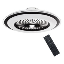 LED Stmívatelné stropní svítidlo s ventilátorem ZONDA LED/48W/230V 3000-6000K černá + dálkové ovládání