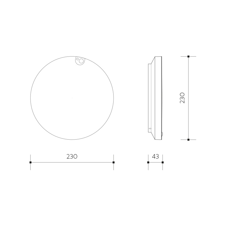 LED Stmívatelné stropní svítidlo se senzorem pohybu a soumraku LED/6/12/18W/230V pr. 23 cm
