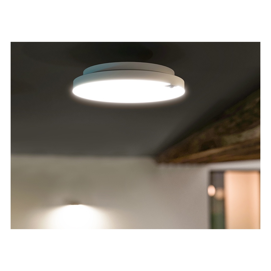 LED Stmívatelné stropní svítidlo se senzorem pohybu a soumraku OLDA LED/6/12/18W/230V pr. 23 cm