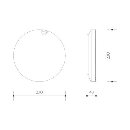 LED Stmívatelné stropní svítidlo se senzorem pohybu a soumraku OLDA LED/6/12/18W/230V pr. 23 cm