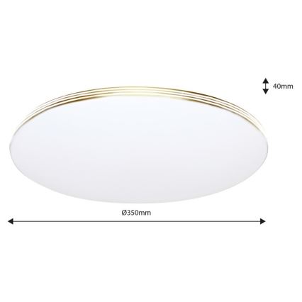 LED Stmívatelné stropní svítidlo SIENA GOLD LED/30W/230V + dálkové ovládání