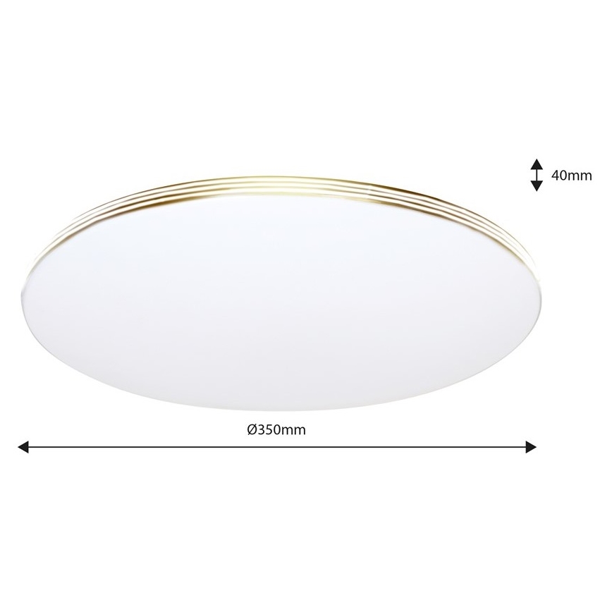 LED Stmívatelné stropní svítidlo SIENA GOLD LED/30W/230V + dálkové ovládání