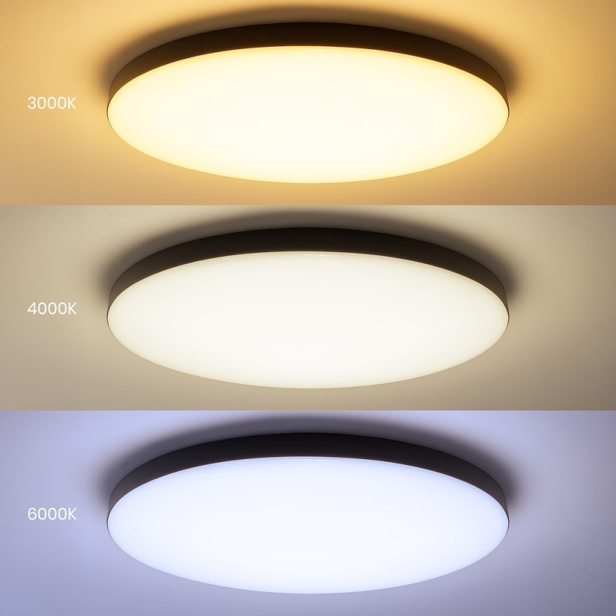 LED Stmívatelné stropní svítidlo SIENA LED/80W/230V 3000-6000K pr. 75 cm černá + dálkové ovládání