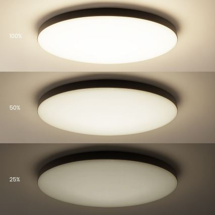 LED Stmívatelné stropní svítidlo SIENA LED/80W/230V 3000-6000K pr. 75 cm černá + dálkové ovládání