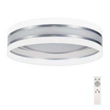 LED Stmívatelné stropní svítidlo SMART CORAL LED/24W/230V bílá/stříbrná + dálkové ovládání