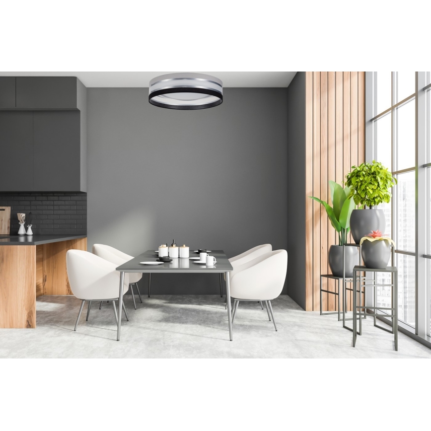 LED Stmívatelné stropní svítidlo SMART CORAL LED/24W/230V černá/šedá + dálkové ovládání
