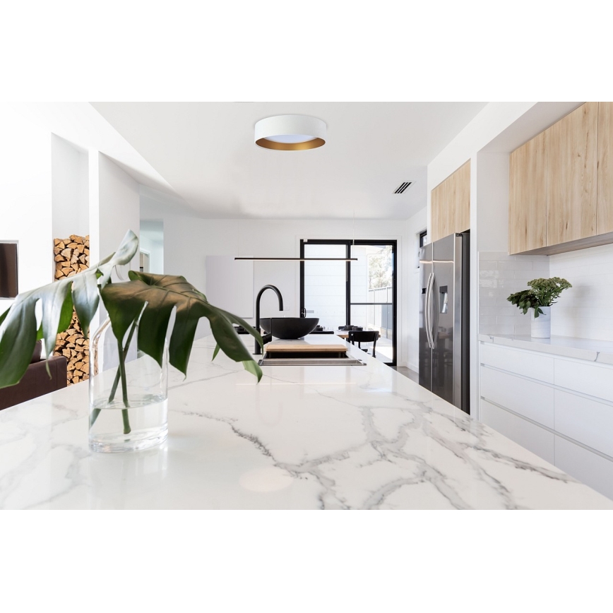 LED Stmívatelné stropní svítidlo SMART GALAXY LED/24W/230V pr. 44 cm bílá/zlatá 3000-6500K + dálkové ovládání