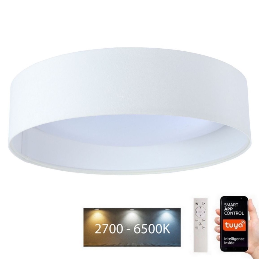 LED Stmívatelné stropní svítidlo SMART GALAXY LED/36W/230V pr. 55 cm 2700-6500K Wi-Fi Tuya bílá + dálkové ovládání