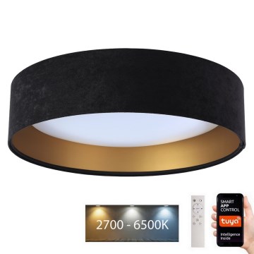 LED Stmívatelné stropní svítidlo SMART GALAXY LED/36W/230V pr. 55 cm 2700-6500K Wi-Fi Tuya černá/zlatá + dálkové ovládání