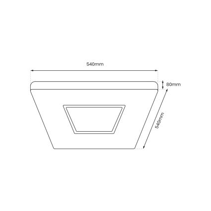 LED Stmívatelné stropní svítidlo SPARKY LED/65W/230V 3000-6000K + dálkové ovládání