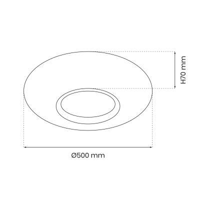 LED Stmívatelné stropní svítidlo TOKYO LED/48W/230V 3000-6000K + dálkové ovládání