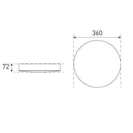 LED Stmívatelné koupelnové stropní svítidlo VARIO LUMO LED/13/18W/230V 3000/4000/5700K pr. 36 cm IP44 bílá