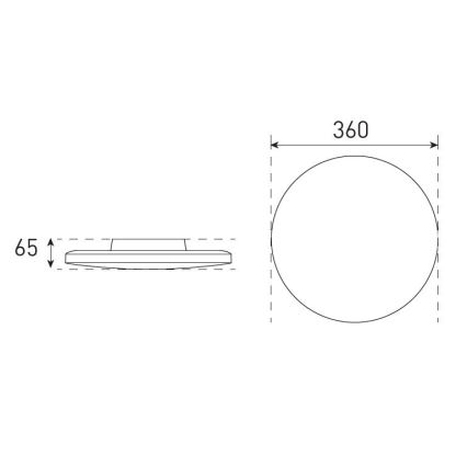 LED Stmívatelné koupelnové stropní svítidlo VARIO NOVA LED/13/18W/230V 3000/4000/5700K pr. 36 cm IP44 černá