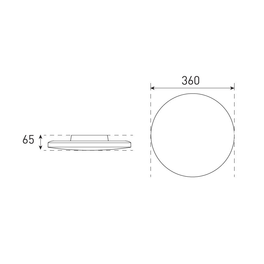 LED Stmívatelné koupelnové stropní svítidlo VARIO NOVA LED/13/18W/230V 3000/4000/5700K pr. 36 cm IP44 černá
