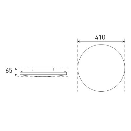 LED Stmívatelné koupelnové stropní svítidlo VARIO NOVA LED/22/32W/230V 3000/4000/5700K pr. 41 cm IP44 černá