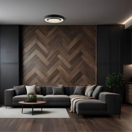 LED Stmívatelné koupelnové stropní svítidlo ZYGMUNT LED/48W/230V pr. 38,5 cm 3000-6000K IP44 + dálkové ovládání