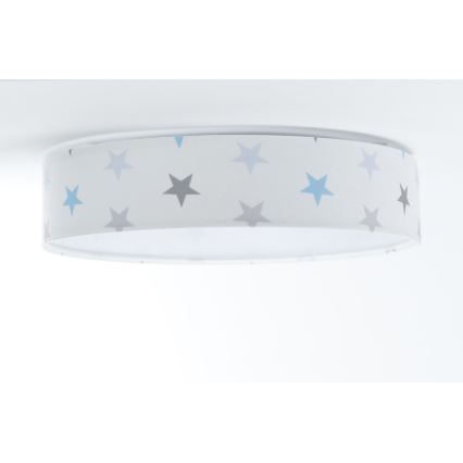 LED Stmívatelné dětské stropní svítidlo SMART GALAXY KIDS LED/24W/230V 3000-6500K hvězdičky bílá/šedá/modrá + dálkové ovládání