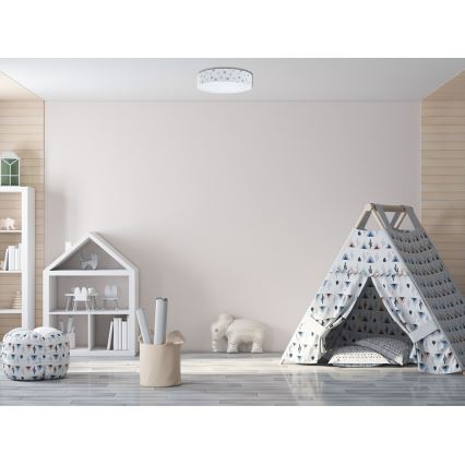 LED Stmívatelné dětské stropní svítidlo SMART GALAXY KIDS LED/24W/230V 3000-6500K puntíky pestrobarevná + dálkové ovládání